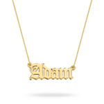 Old English Name Necklace
