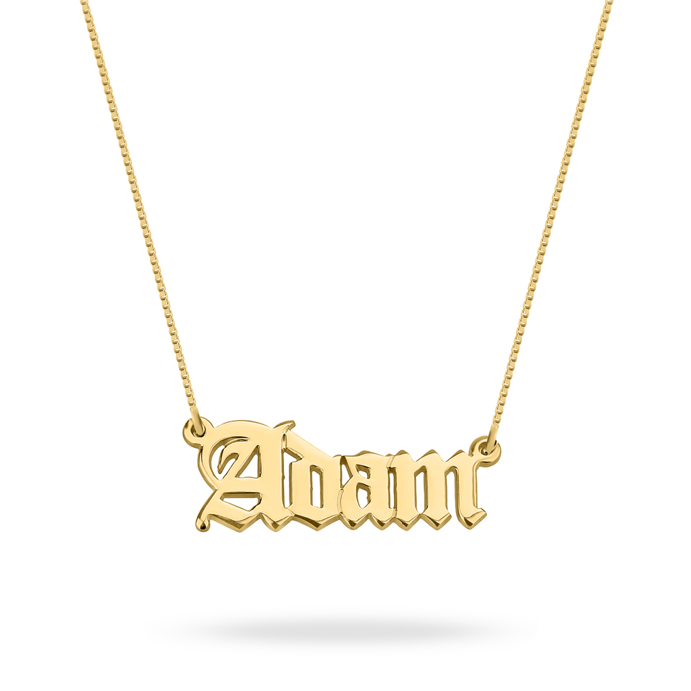 Old English Name Necklace