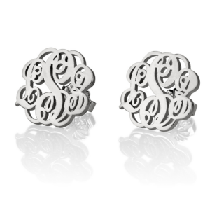 Monogrammed Earrings Studs