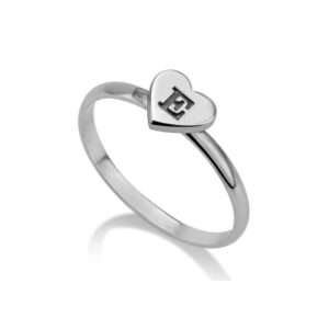 Heart Initial Ring