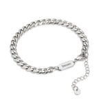 Men's Engraved Cuban Link Bracelet